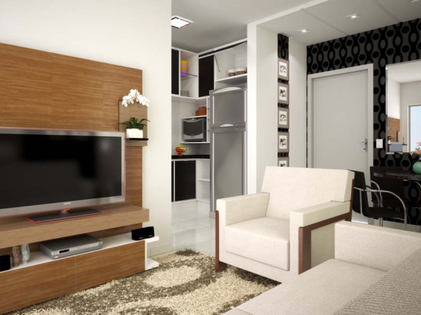 Ilhas do Caribe - Sala tv e sala jantar INFOTV